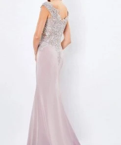 Montage By Mon Cheri - 221963 Scoop Neck Sheath Evening Dress