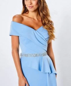 Montage By Mon Cheri - 221976 Peplum Sheath Evening Dress