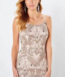 Montage By Mon Cheri - 221978 Beaded Sheath Evening Dress