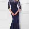 Montage By Mon Cheri - Fit And Flare Gown 117910W - 1 Pc Navy In Size 22W Available 1 Montage By Mon Cheri - Fit And Flare Gown 117910W - 1 Pc Navy In Size 22W Available