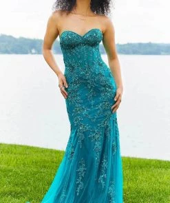 Mori Lee 47022 - Strapless Sweetheart Evening Gown