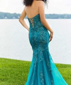 Mori Lee 47022 - Strapless Sweetheart Evening Gown