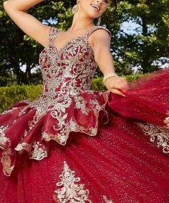 Mori Lee - 60134 Metallic Embroidered Peplum Ballgown