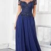 MGNY By Mori Lee Mori Lee - 72309 Illusion Neckline Crystal Beaded Chiffon A-Line Gown