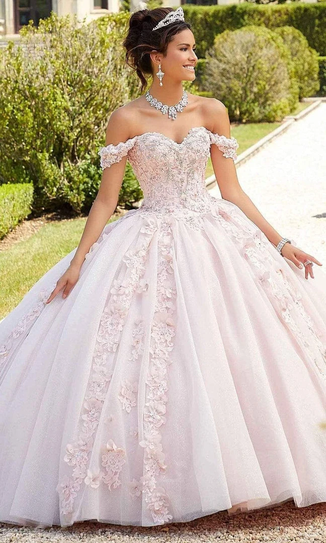 Mori Lee - 89301 3D Floral Appliqued Embellished Ballgown 3 Mori Lee - 89301 3D Floral Appliqued Embellished Ballgown