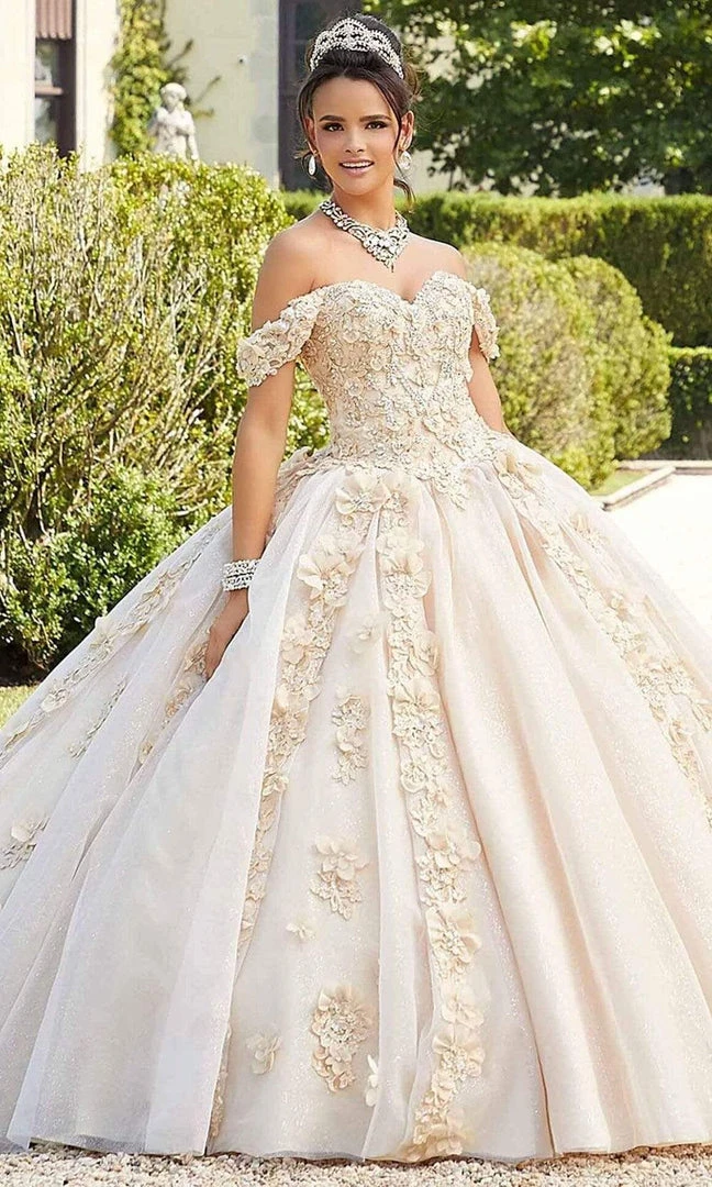 Mori Lee - 89301 3D Floral Appliqued Embellished Ballgown 5 Mori Lee - 89301 3D Floral Appliqued Embellished Ballgown