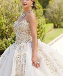 Mori Lee - 89301 3D Floral Appliqued Embellished Ballgown 9 Mori Lee - 89301 3D Floral Appliqued Embellished Ballgown