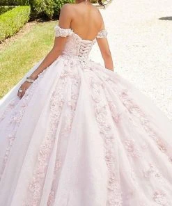 Mori Lee - 89301 3D Floral Appliqued Embellished Ballgown