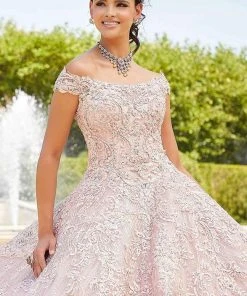 Mori Lee - 89302 Off Shoulder Rhinestone Beaded Glitter Net Ballgown 13 Mori Lee - 89302 Off Shoulder Rhinestone Beaded Glitter Net Ballgown