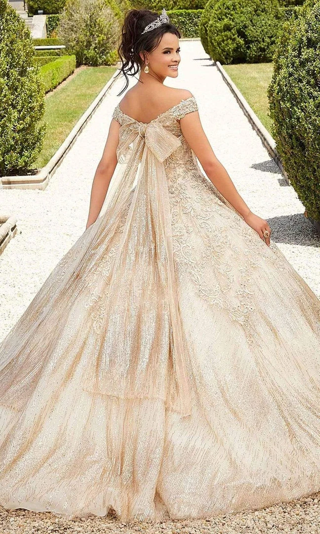 Mori Lee - 89302 Off Shoulder Rhinestone Beaded Glitter Net Ballgown 4 Mori Lee - 89302 Off Shoulder Rhinestone Beaded Glitter Net Ballgown