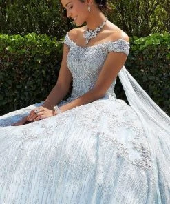 Mori Lee - 89302 Off Shoulder Rhinestone Beaded Glitter Net Ballgown 15 Mori Lee - 89302 Off Shoulder Rhinestone Beaded Glitter Net Ballgown