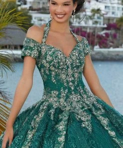 Mori Lee 89351 - Queen Anne Neck Quinceanera