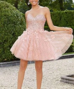 Mori Lee - 9564 Crystal Beaded Sweetheart A-Line Dress