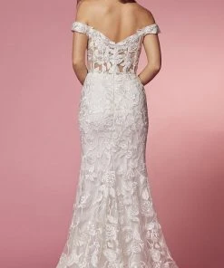 Nox Anabel Bridal C439W - Sheer Corset Bridal Dress