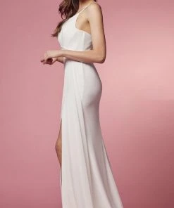 Nox Anabel Bridal E1005W - One Shoulder Bridal Gown 13 Nox Anabel Bridal E1005W - One Shoulder Bridal Gown