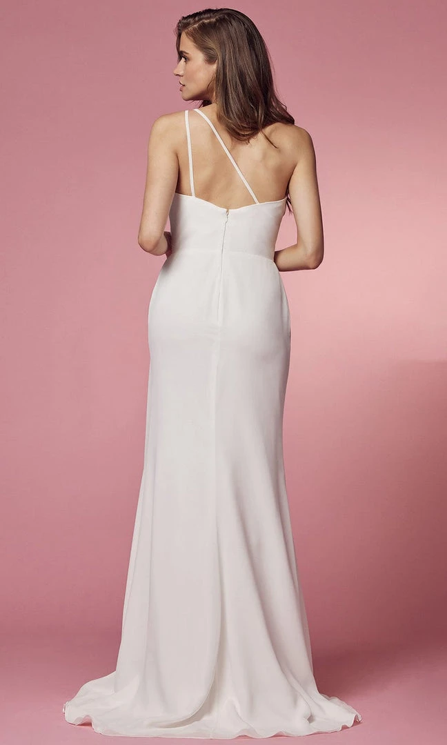 Nox Anabel Bridal E1005W - One Shoulder Bridal Gown 4 Nox Anabel Bridal E1005W - One Shoulder Bridal Gown