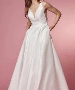 Nox Anabel Bridal E156PW - Sleeveless Bridal Dress