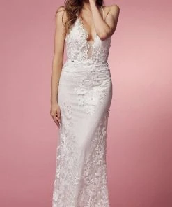 Nox Anabel Bridal F485W - Lace Overskirt Bridal Dress 12 Nox Anabel Bridal F485W - Lace Overskirt Bridal Dress