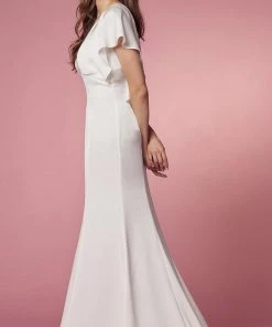 Nox Anabel Bridal JE912 - Flutter Sleeve Bridal Gown 13 Nox Anabel Bridal JE912 - Flutter Sleeve Bridal Gown