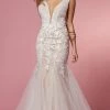 Nox Anabel Bridal JE917 - Plunging V-Neck Bridal Gown 1 Nox Anabel Bridal JE917 - Plunging V-Neck Bridal Gown
