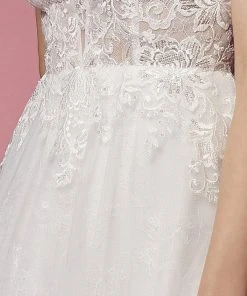 Nox Anabel Bridal JE920 - V-Neck Lace Bridal Gown