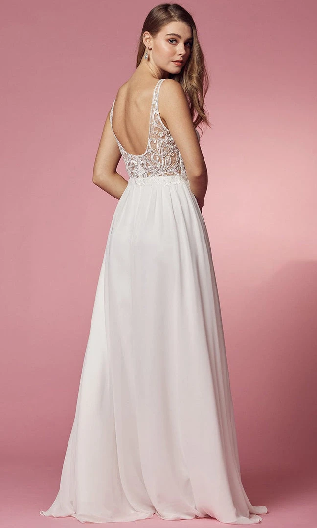 Nox Anabel Bridal Y299W - Embellished Long Bridal Gown 4 Nox Anabel Bridal Y299W - Embellished Long Bridal Gown