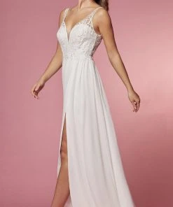 Nox Anabel Bridal Y299W - Embellished Long Bridal Gown 9 Nox Anabel Bridal Y299W - Embellished Long Bridal Gown