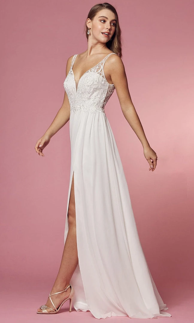 Nox Anabel Bridal Y299W - Embellished Long Bridal Gown 5 Nox Anabel Bridal Y299W - Embellished Long Bridal Gown