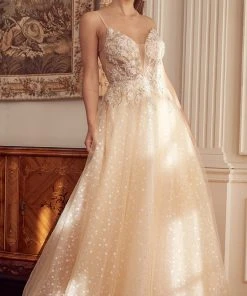 Nox Anabel E1002 - Sheer Embroidered Evening Gown