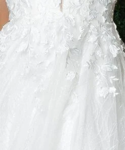 Nox Anabel JR930P - Sleeveless Plunging V-neck Wedding Gown