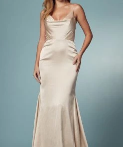 Nox Anabel R1026 - Cowl Mermaid Prom Dress