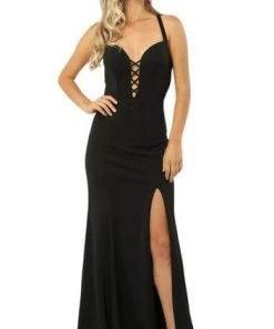 Nox Anabel - Sexy Sleeveless Strappy Back Mermaid Gown M133 - 2 Pc Black In Size XS Available