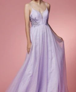 Nox Anabel T1033 - Floral Embroidered Prom Dress