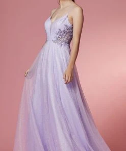 Nox Anabel T1033 - Floral Embroidered Prom Dress