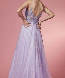 Nox Anabel T1033 - Floral Embroidered Prom Dress