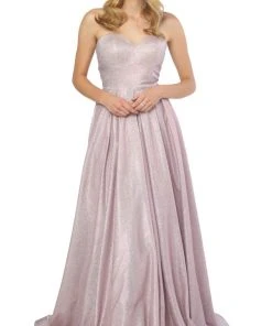 Nox Anabel - T258 Lustrous Strapless Sweetheart A-Line Evening Gown 15 Nox Anabel - T258 Lustrous Strapless Sweetheart A-Line Evening Gown