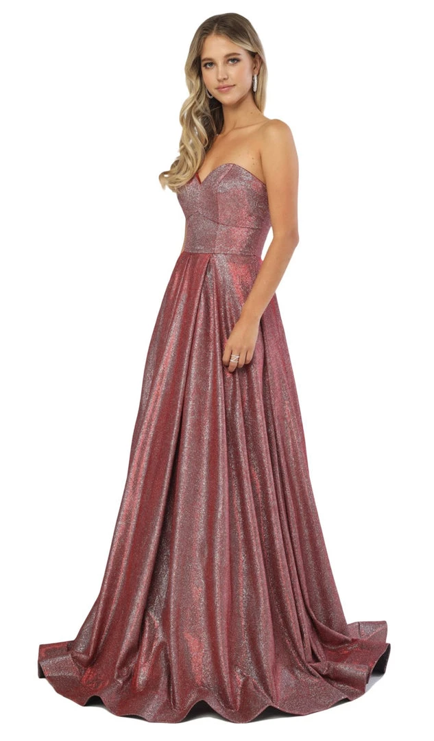Nox Anabel - T258 Lustrous Strapless Sweetheart A-Line Evening Gown 9 Nox Anabel - T258 Lustrous Strapless Sweetheart A-Line Evening Gown