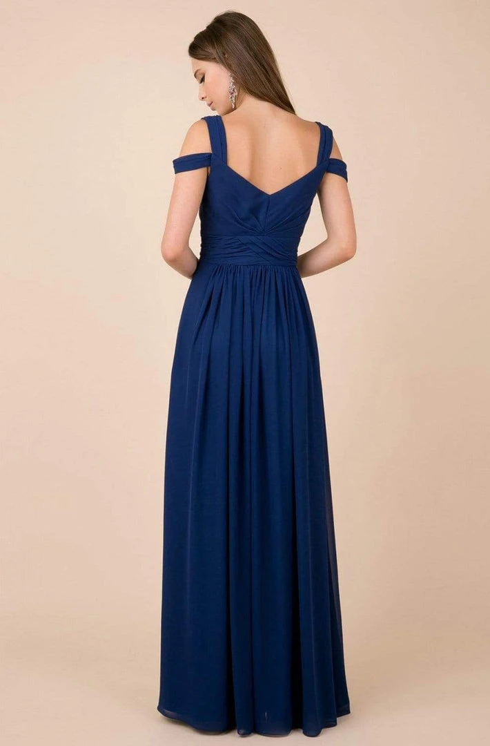 Nox Anabel - Y277P Cold Shoulder V Neckline A-Line High Slit Gown 7 Nox Anabel - Y277P Cold Shoulder V Neckline A-Line High Slit Gown