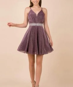 Nox Anabel - Y678 Plunging V-neck A-line Dress - 1 Pc Green In Size L Available