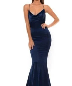 Portia And Scarlett - Dana Gown Cowl Neck Satin Gown