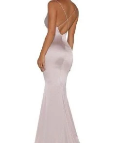 Portia And Scarlett - Dana Gown Cowl Neck Satin Gown