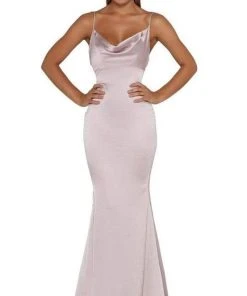 Portia And Scarlett - Dana Gown Cowl Neck Satin Gown