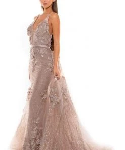 Portia And Scarlett - PS1965S Sleeveless Floral Prom Gown