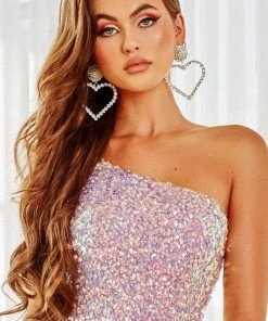 Portia And Scarlett - PS21012 Asymmetric Sequin Prom Gown
