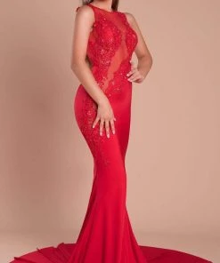 Portia And Scarlett - PS21108 Illusion Fitted Bodice Mermaid Gown 8 Portia And Scarlett - PS21108 Illusion Fitted Bodice Mermaid Gown