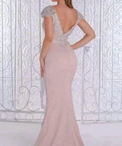 Portia And Scarlett - Ps21187 Crystal Ornate Cap Sleeve Gown 11 Portia And Scarlett - Ps21187 Crystal Ornate Cap Sleeve Gown