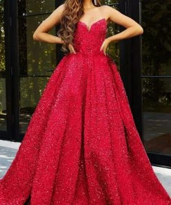 Portia And Scarlett - Ps21208B Strapless Sequin Ballgown 14 Portia And Scarlett - Ps21208B Strapless Sequin Ballgown