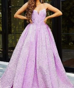 Portia And Scarlett - Ps21208B Strapless Sequin Ballgown 12 Portia And Scarlett - Ps21208B Strapless Sequin Ballgown