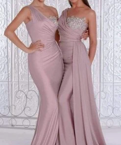 Portia And Scarlett - PS21219 Embellished One Shoulder Trumpet Dress