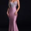 Portia And Scarlett - PS21226 Appliqued V Neck Mermaid Dress